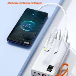 Black 30000mAh Powerbank + Fast Charger