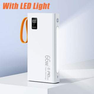 Black 30000mAh Powerbank + Fast Charger