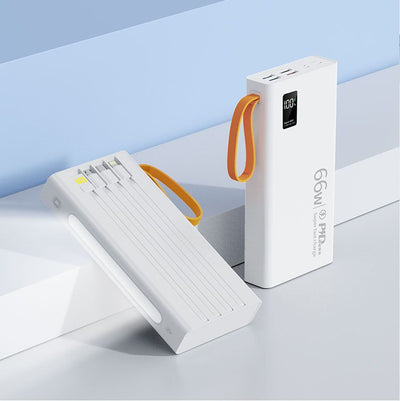 Black 30000mAh Powerbank + Fast Charger