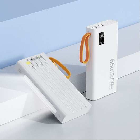 Black 30000mAh Powerbank + Fast Charger