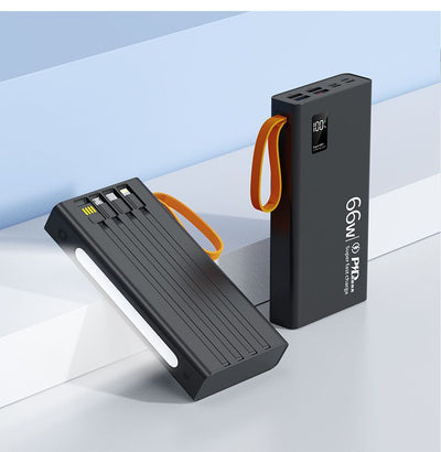 Black 30000mAh Powerbank + Fast Charger
