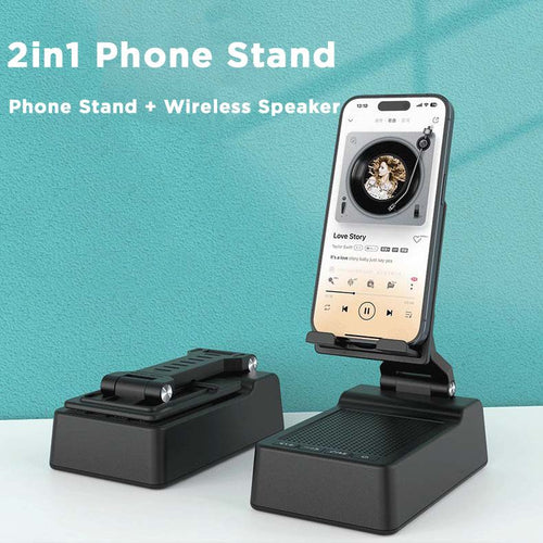 2in1 Phone Holder + BT Wireless Speaker