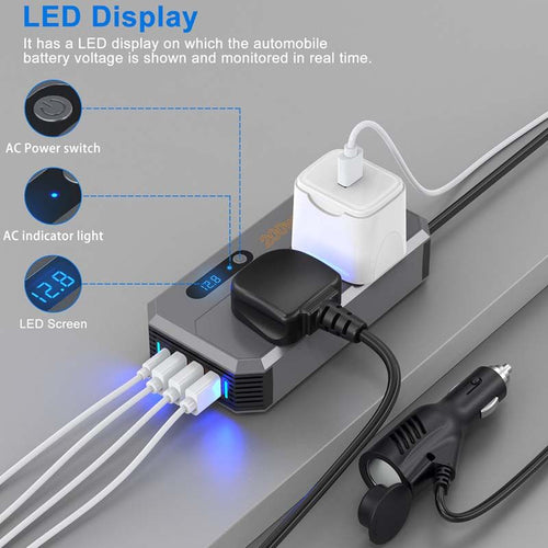 200W Car Power Inverter