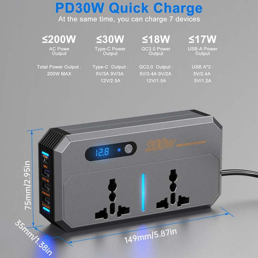 200W Car Power Inverter