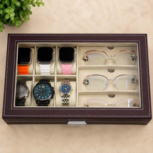 Premium Watch Organizer with Sunglasses Slots