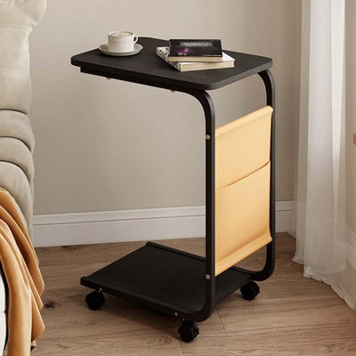 2-Layer Side Table With Wheels