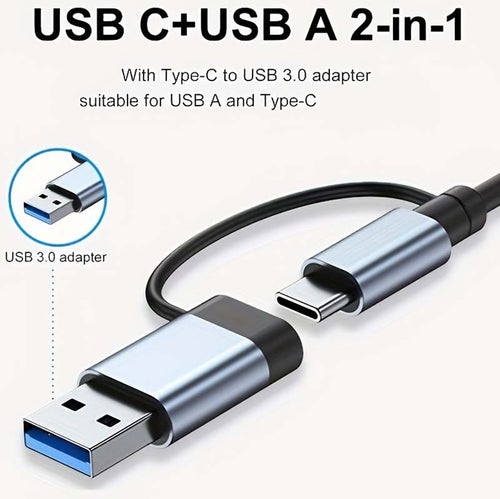 7in1 USB Hub -  Silver