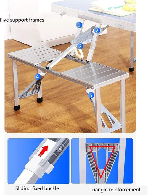 Foldable Camping Table with Chairs