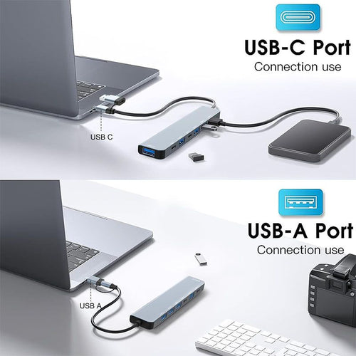 7in1 USB Hub -  Silver