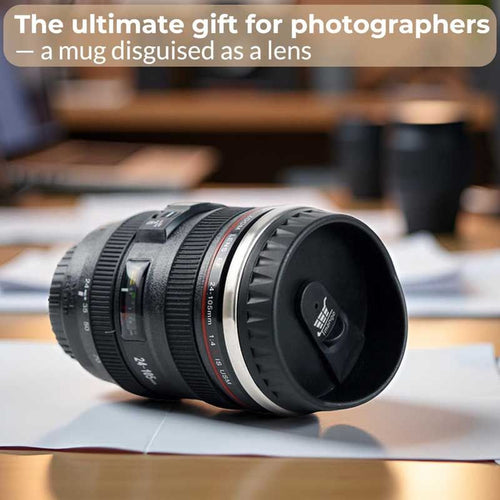 450ml Camera Lens Insulated Mug