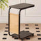 2-Layer Side Table With Wheels