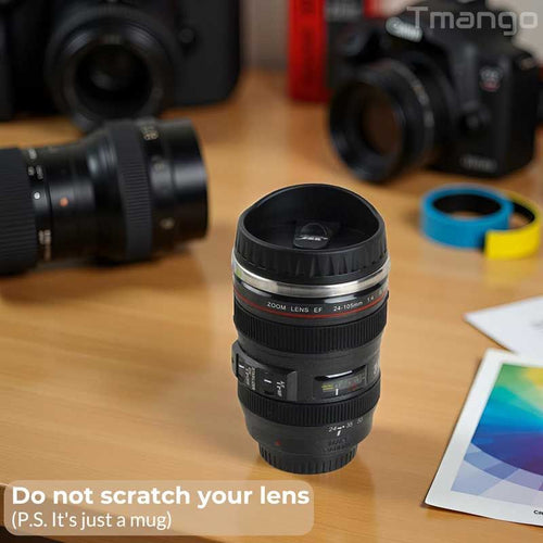 450ml Camera Lens Insulated Mug