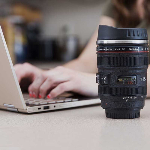 450ml Camera Lens Insulated Mug