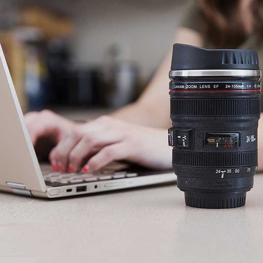 450ml Camera Lens Insulated Mug