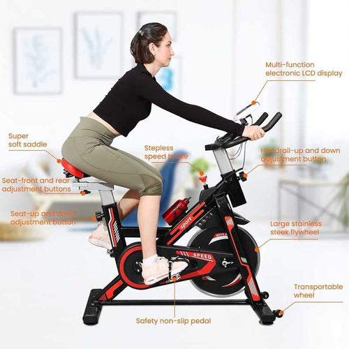 50kg Barbell+Spin Bike+ FREE Yoga Mat
