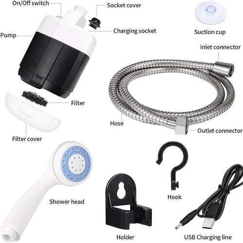 Portable Rechargeable Outdoor Bucket Shower