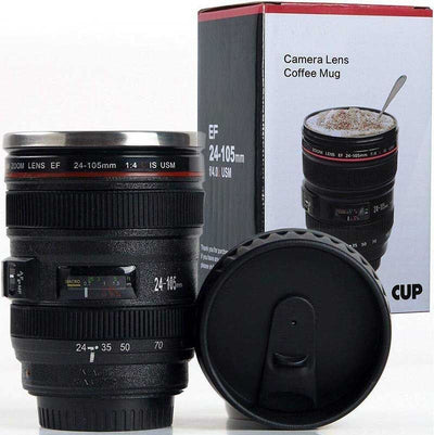 450ml Camera Lens Insulated Mug
