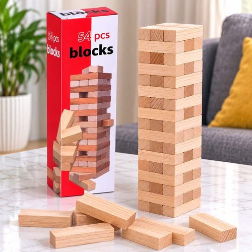Jenga Blocks + Dartboard Game Combo