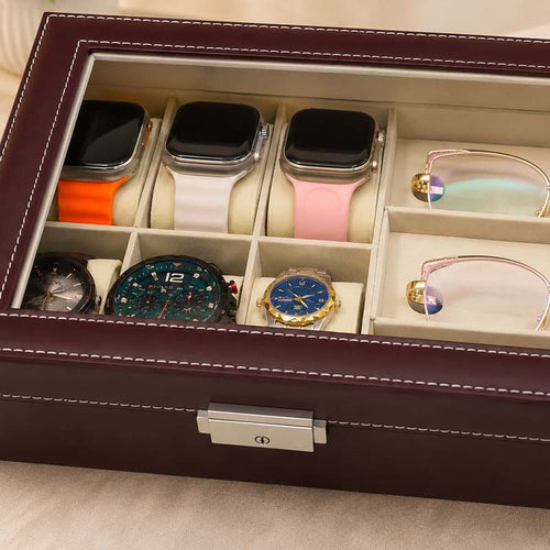 Premium Watch Organizer with Sunglasses Slots
