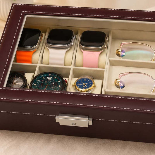 Premium Watch Organizer with Sunglasses Slots