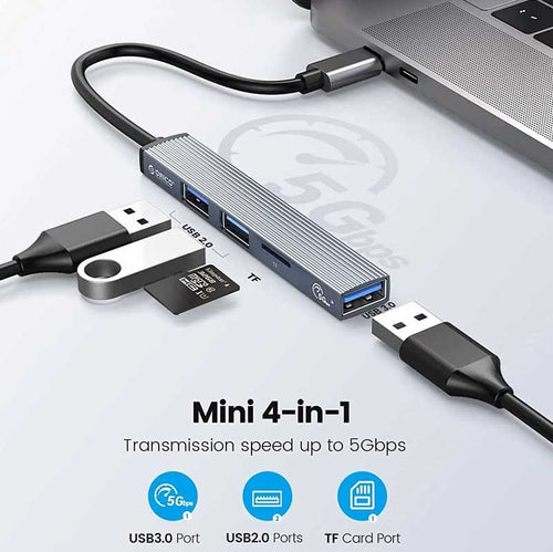 4in1 Orico TypeC to USB Hub