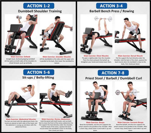Multifunctional Foldable Workout Bench