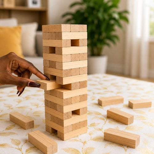 Jenga Blocks + Dartboard Game Combo