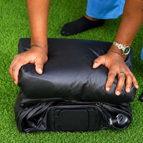 Rechargeable Self Inflating Bed + Pillow - Single/Black