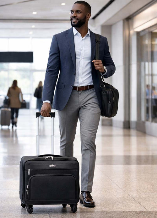 Medium/Navy Blue - Executive Pilot Suitcase