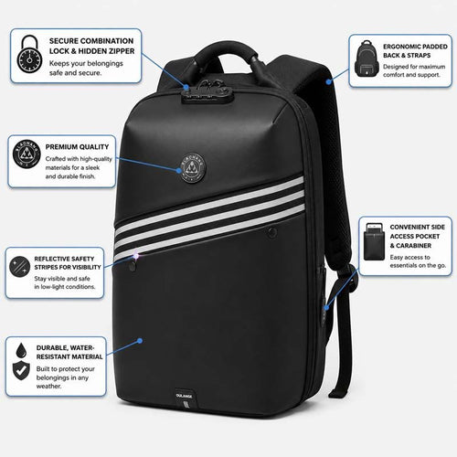 White Stripes - Premium Laptop/Travel Backpack