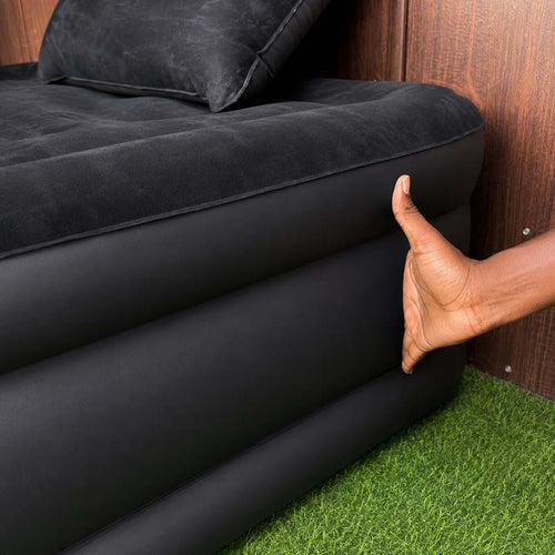 Rechargeable Self Inflating Bed + Pillow - Single/Black