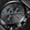 Black + Blue Hands - CRRJU Chronograph Mens Watch