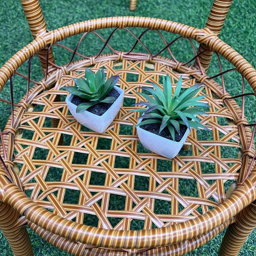 3Pcs Wooven Balcony Set - Ash Grey