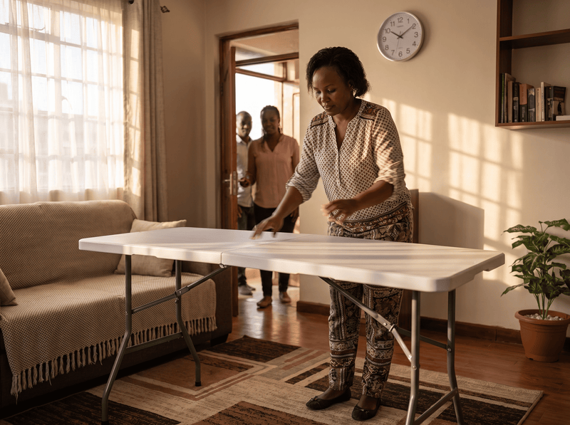 1. It sets up in seconds — no tools, no fundi, no instructions to lose