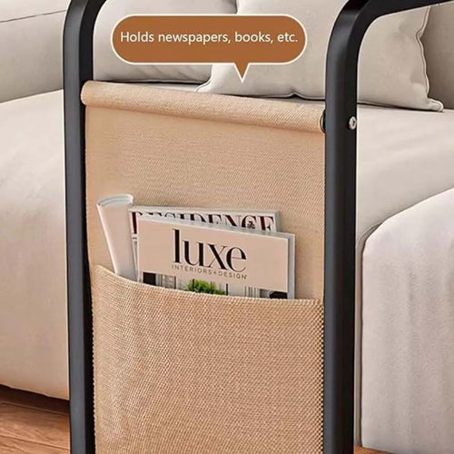 2-Layer Side Table With Wheels